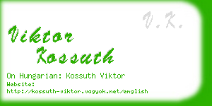 viktor kossuth business card